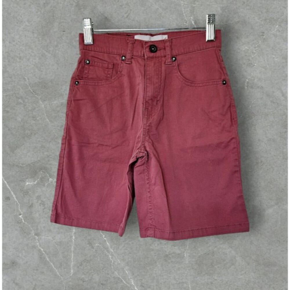Paper Denim & Cloth Youth Boys Chino Stretch Shorts Bermuda Salmon Size 6